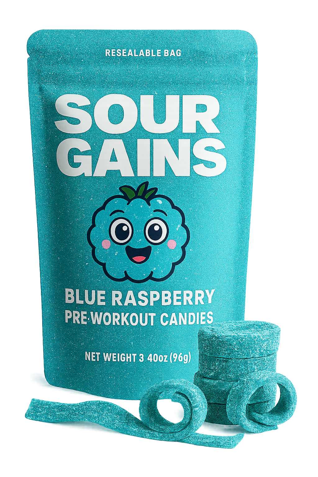 SOUR GAINS Blue Raspberry Product